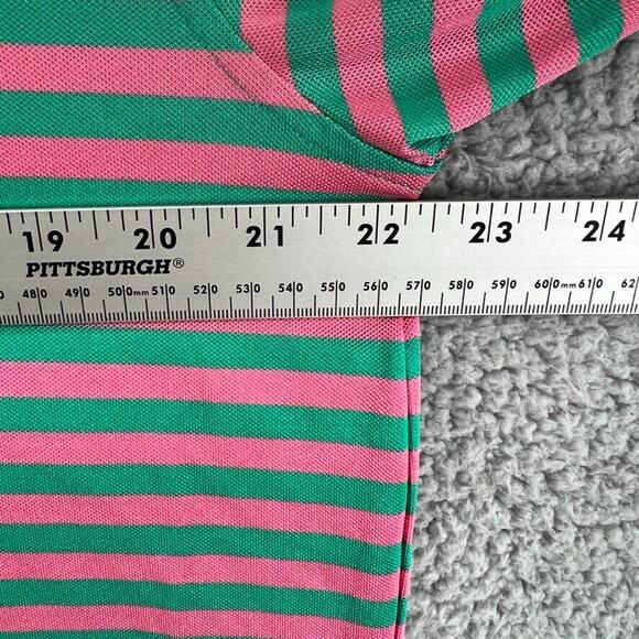 Southern Tide Mens Performance Golf Polo Shirt Medium Short Sleeve Striped - Picture 6 of 15